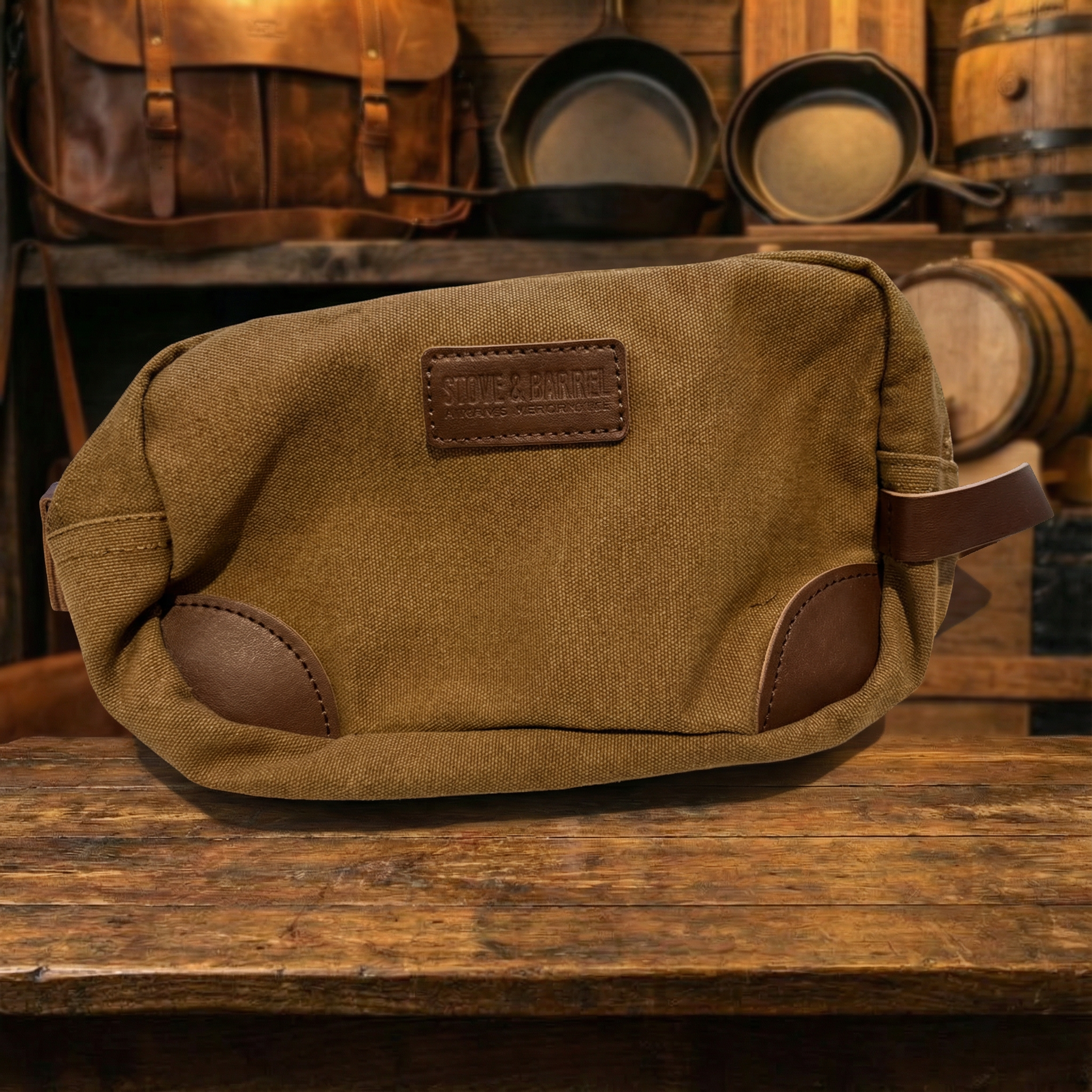 Heritage Canvas Grooming Dopp Kit