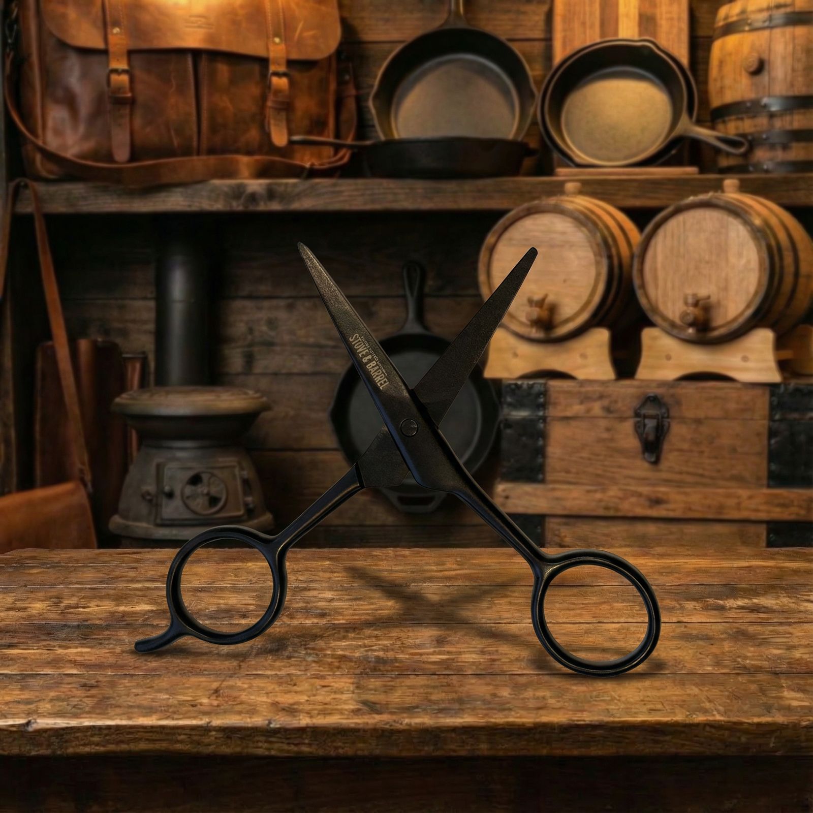 Matte Black Barber Shears
